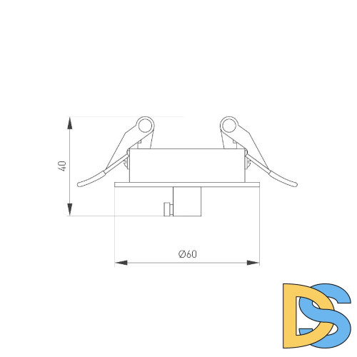 Чаша потолочная встраиваемая Arlight SPX-CANOPY-R60-C6.5 (BK) 046019