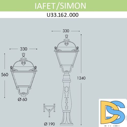Ландшафтный светильник Fumagalli Simon U33.162.000.BXH27