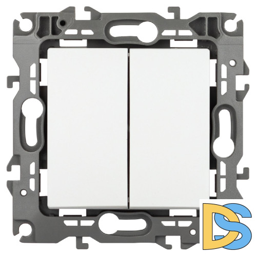 Переключатель двухклавишный Эра 12-1106-01М Б0065656