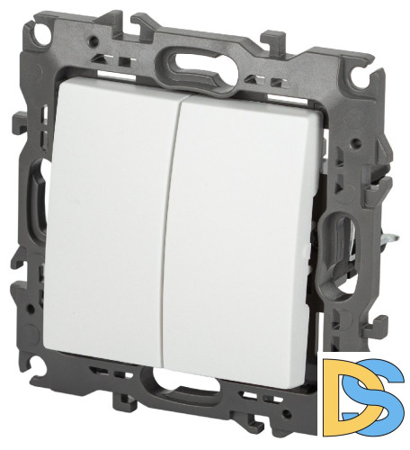 Переключатель двухклавишный Эра 12-1106-01М Б0065656