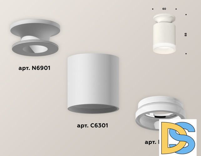 Накладной светильник Ambrella Light Techno XS6301103 (N6901, C6301, N6245)