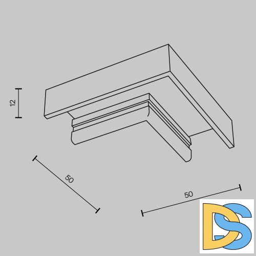 Коннектор угловой накладной Maytoni Basity TRA172CL-11B