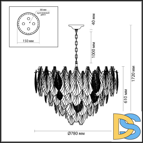 Подвесная люстра Odeon Light Lace 5052/21