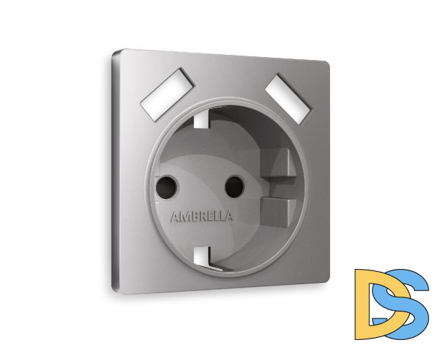 Лицевая панель для розетки с/з со шторками 2USB A+A Ambrella Volt Alfa AP5090