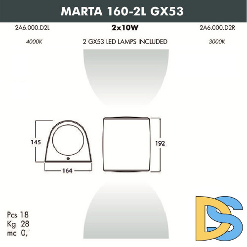 Уличный настенный светильник Fumagalli Marta 2A6.000.000.AXD2L