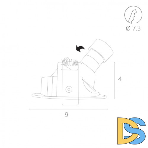 Встраиваемый светильник Arte Lamp A3217PL-1BK