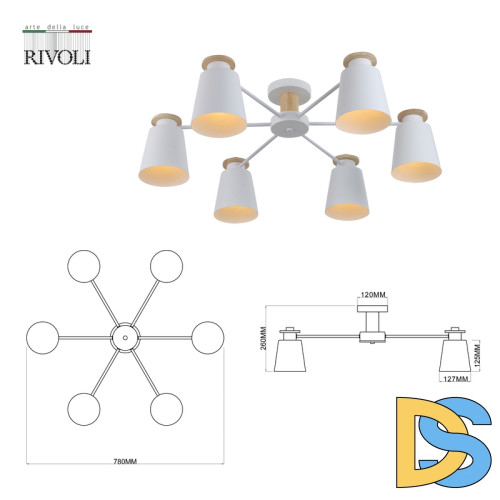 Потолочная люстра Rivoli Adna 9112-306 Б0053436