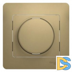 Диммер поворотный, 600Вт универсальный, Титан, серия Glossa, Schneider Electric