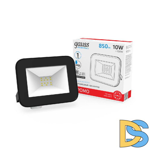 Прожектор светодиодный Gauss Elementary Промо 10W 6500К 613100310P
