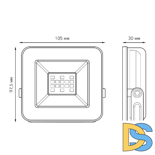 Прожектор светодиодный Gauss Elementary Промо 10W 6500К 613100310P