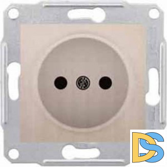 Розетка 1-ая электрическая без заземления, Титан, серия Sedna, Schneider Electric