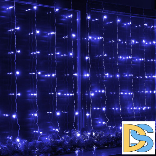 Гирлянда Занавес Uniel ULD-C3020-160/DTA BLUE IP20 UL-00012125
