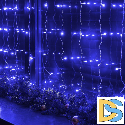 Гирлянда Занавес Uniel ULD-C3020-160/DTA BLUE IP20 UL-00012125