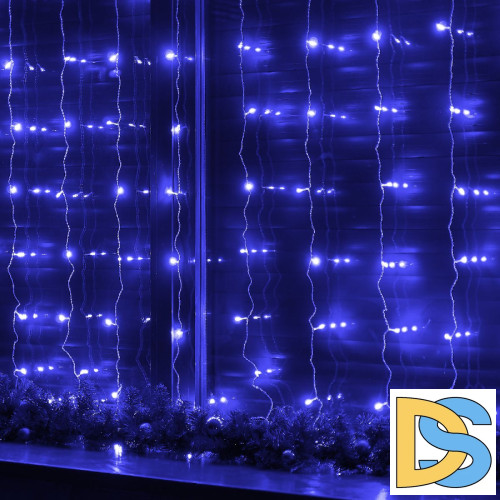 Гирлянда Занавес Uniel ULD-C3020-160/DTA BLUE IP20 UL-00012125