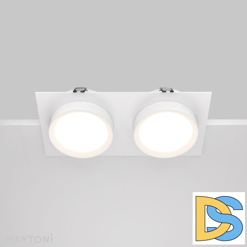 Встраиваемый светильник Maytoni Hoop DL086-02-GX53-SQ-W