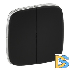Лицевая панель Legrand Valena Allure выключателя двухклавишного антрацит 755028