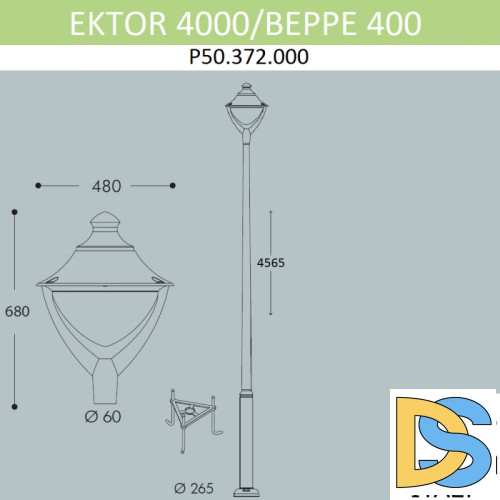 Садовый светильник Fumagalli P50.372.000.AXH27