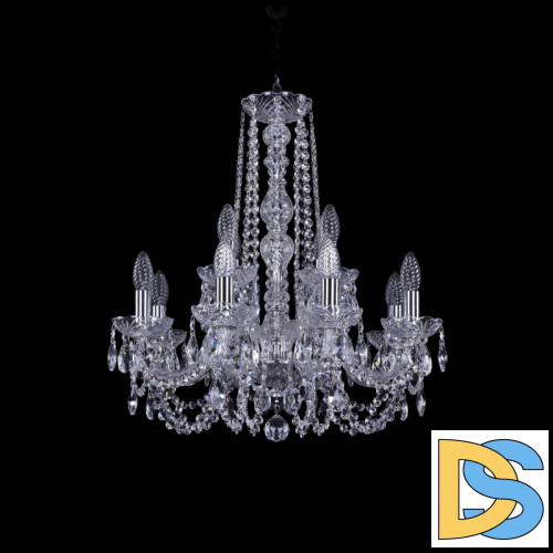 Подвесная люстра Bohemia Ivele Crystal 1402/8+4/195/h-60 Ni