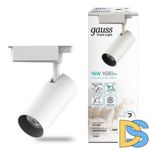 Трековый светодиодный светильник Gauss Track Light Led TR081