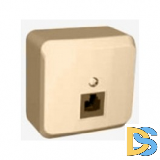 Розетка Этюд RJ11 кремовая