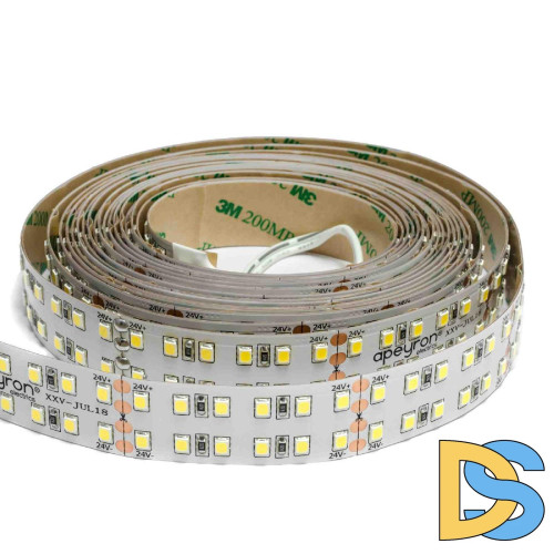 Светодиодная лента Apeyron 24В ПРО 38Вт/м smd2835 240д/м IP20 3800Лм/м 5м 3000К 00-304