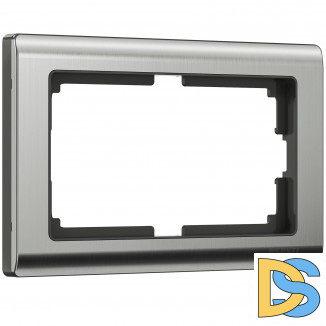 Рамка для двойной розетки (глянцевый никель) W0081602