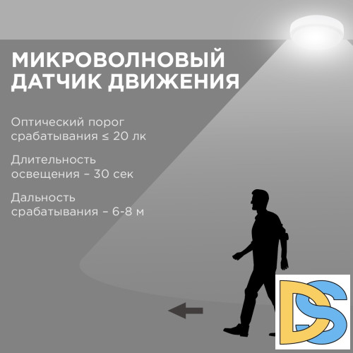 Настенно-потолочный светильник с датчиком движения Apeyron 28-13