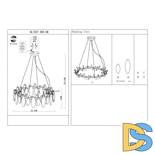 Подвесная люстра ST Luce Ancona SL1227.303.08