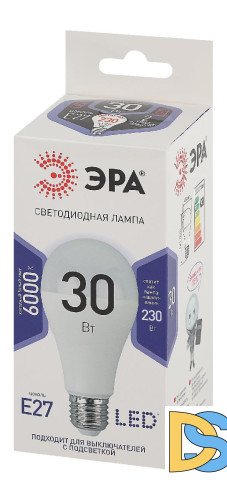 Лампа светодиодная Эра E27 30W 6000K LED A65-30W-860-E27 Б0048017