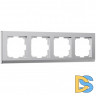 Рамка на 4 поста Stark (серебряный матовый) W0041865