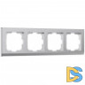 Рамка на 4 поста Stark (серебряный матовый) W0041865
