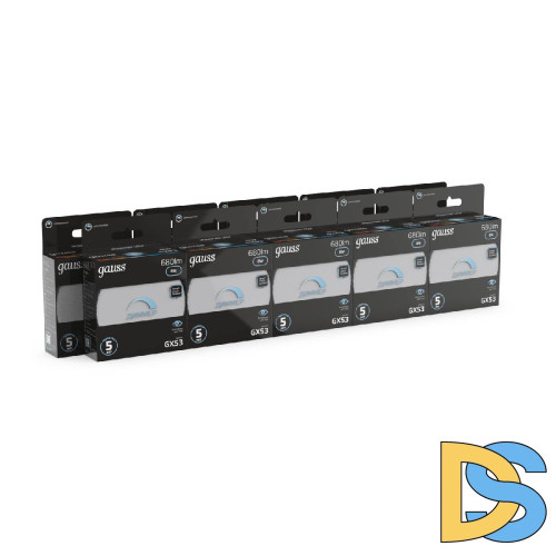Лампа светодиодная диммируемая Gauss GX53 8W 4100K матовая 108408208-D