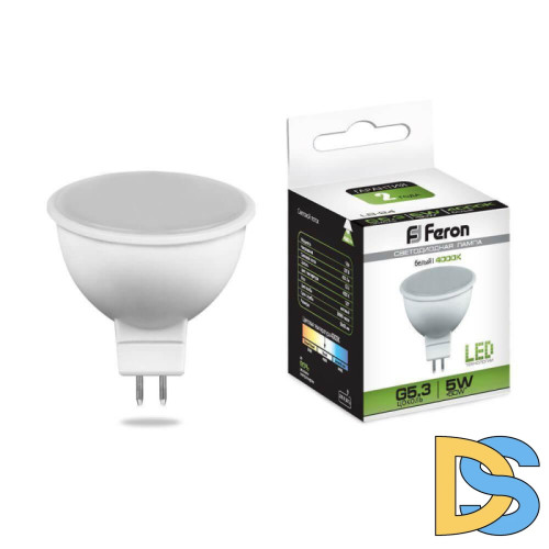 Лампа светодиодная Feron MR16 G5.3 5W 4000K Грибок матовая LB-24 25126