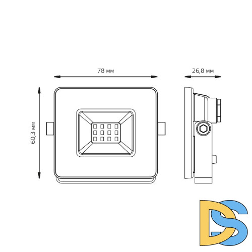 Прожектор светодиодный Gauss Elementary 10W 4000К 613100210