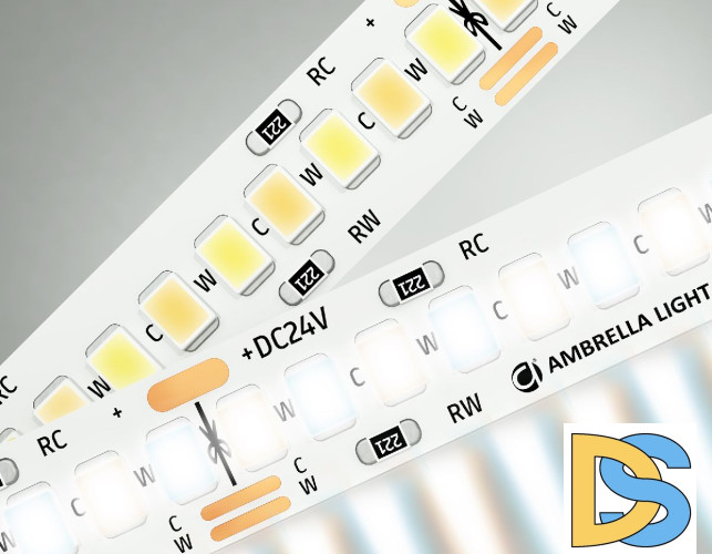 Светодиодная лента Ambrella Light LED Strip 24В 2835 18Вт/м 3000-6500K 5м IP20 GS4151