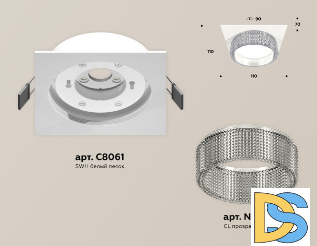 Встраиваемый светильник Ambrella Light Techno Spot XC8061030 (C8061, N8480)