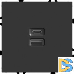 Розетка 2-местная USB + Type C Stekker RST10-5115-05 Эмили 49853