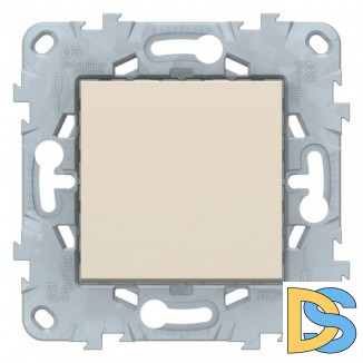 Выключатель 1-клавишный, перекрестный (с трех мест), Бежевый, серия Unica New, Schneider Electric