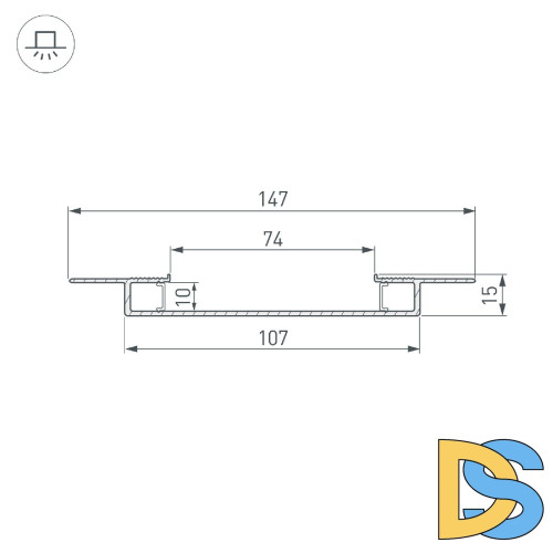 Профиль Arlight FANTOM-W75-DUAL-2000 WHITE 039946