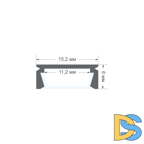Комплект алюминиевого профиля с рассеивателем Apeyron 08-05-ЧБ-02