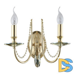 Бра Crystal Lux Victoria AP2 Gold/Amber