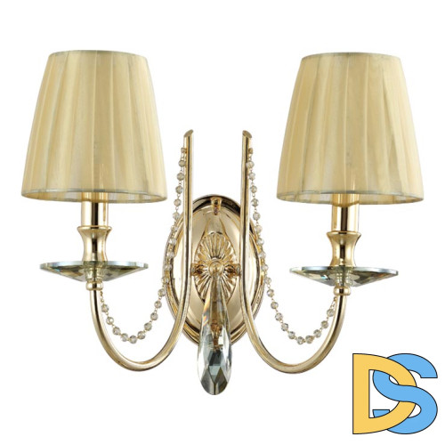Бра Crystal Lux Victoria AP2 Gold/Amber