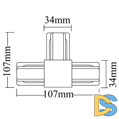 Коннектор T-образный Crystal Lux CLT 0.211 08 WH