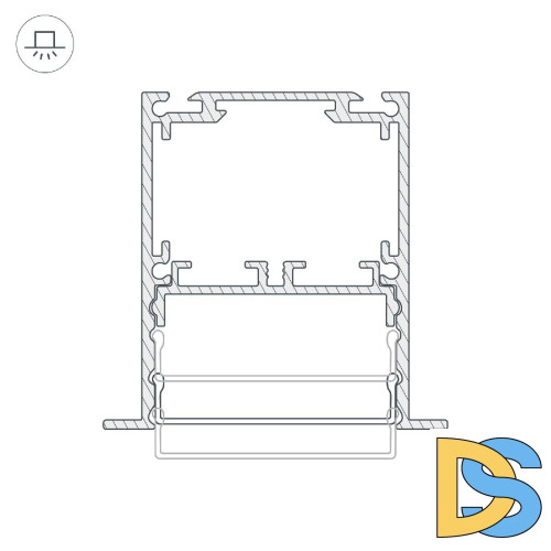 Алюминиевый профиль Arlight SL-LINIA52-3L-F-2000 ANOD BLACK 044685