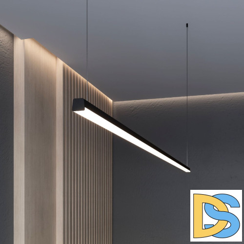 Профиль с экраном Arlight LINE-D-3734-2000 TETRA BLACK+OPAL 055072