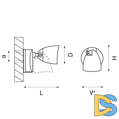 Уличный настенный светодиодный светильник Lightstar Diva 374137