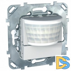 Датчик движения 2300Вт с ручн.упр. 3-х проводная схема, реле, Белый, серия Unica, Schneider Electric