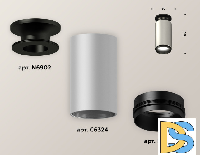 Накладной светильник Ambrella Light Techno XS6324100 (N6902, C6324, N6121)