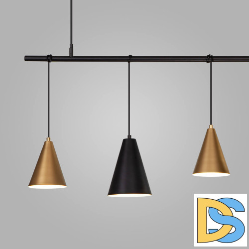 Подвесной светильник Eurosvet Castle 50088/5 черный/золото