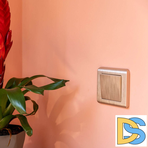 Выключатель одноклавишный проходной Werkel шампань рифленый W1112010 4690389160066